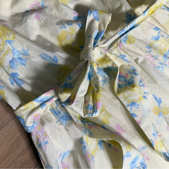 LoveShackFancy x Target Puff Sleeve Dress Yellow Floral Cottage Size 12 - Picture 5 of 13